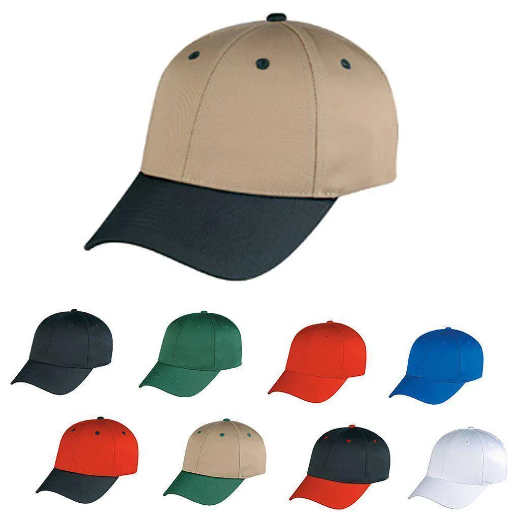 1 Dozen Cotton Twill Baseball 6 Panel Low Crown Hats Caps Wholesale Bulk
