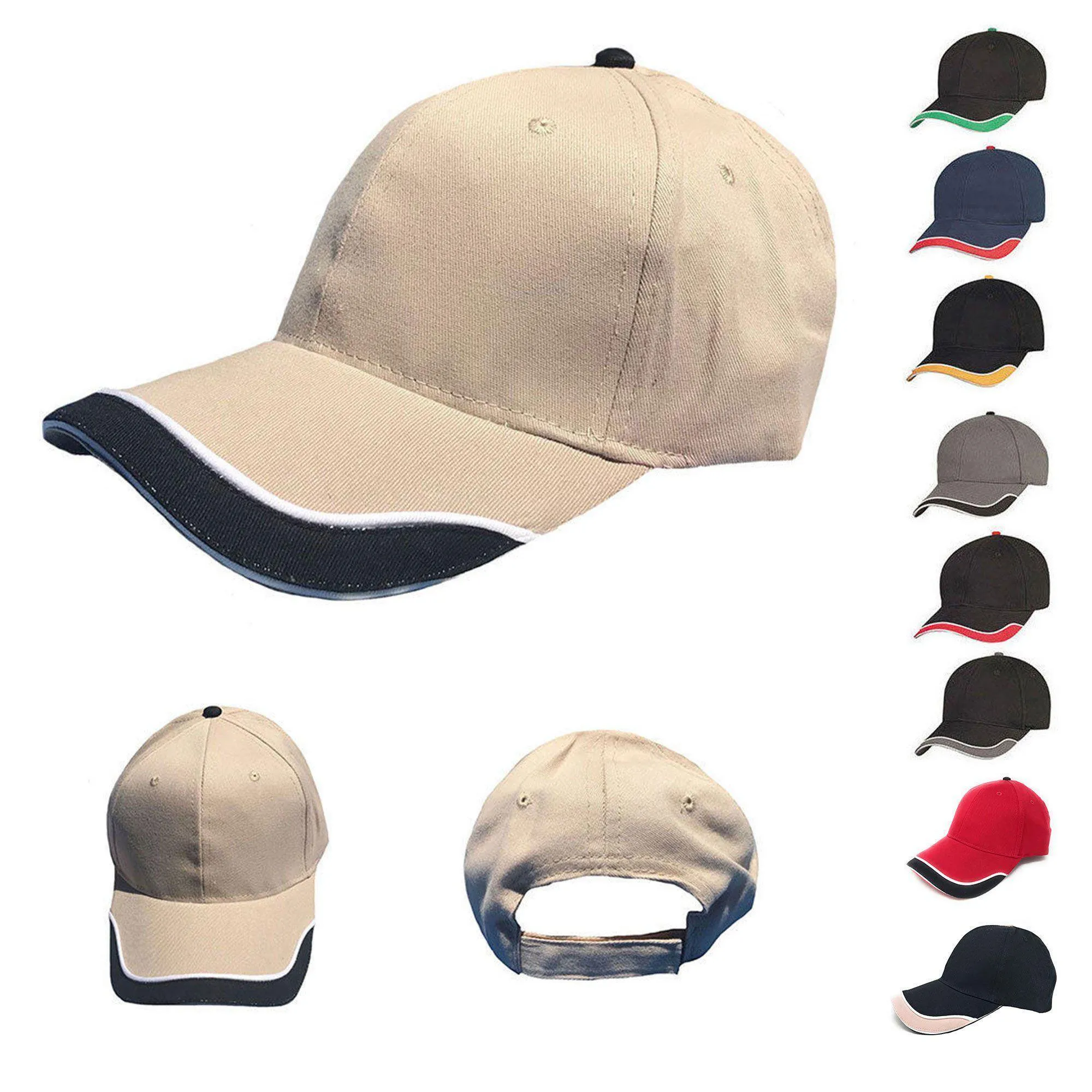 1 Dozen Low Crown Racing Baseball Hats Caps U-Cap Sandwich Cotton Wholesale Bulk