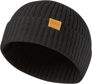 100% Merino Wool Fisherman Beanie Hat, Unisex Warm Winter Hats, Soft Breathable Knitted Short Cuffed Cap
