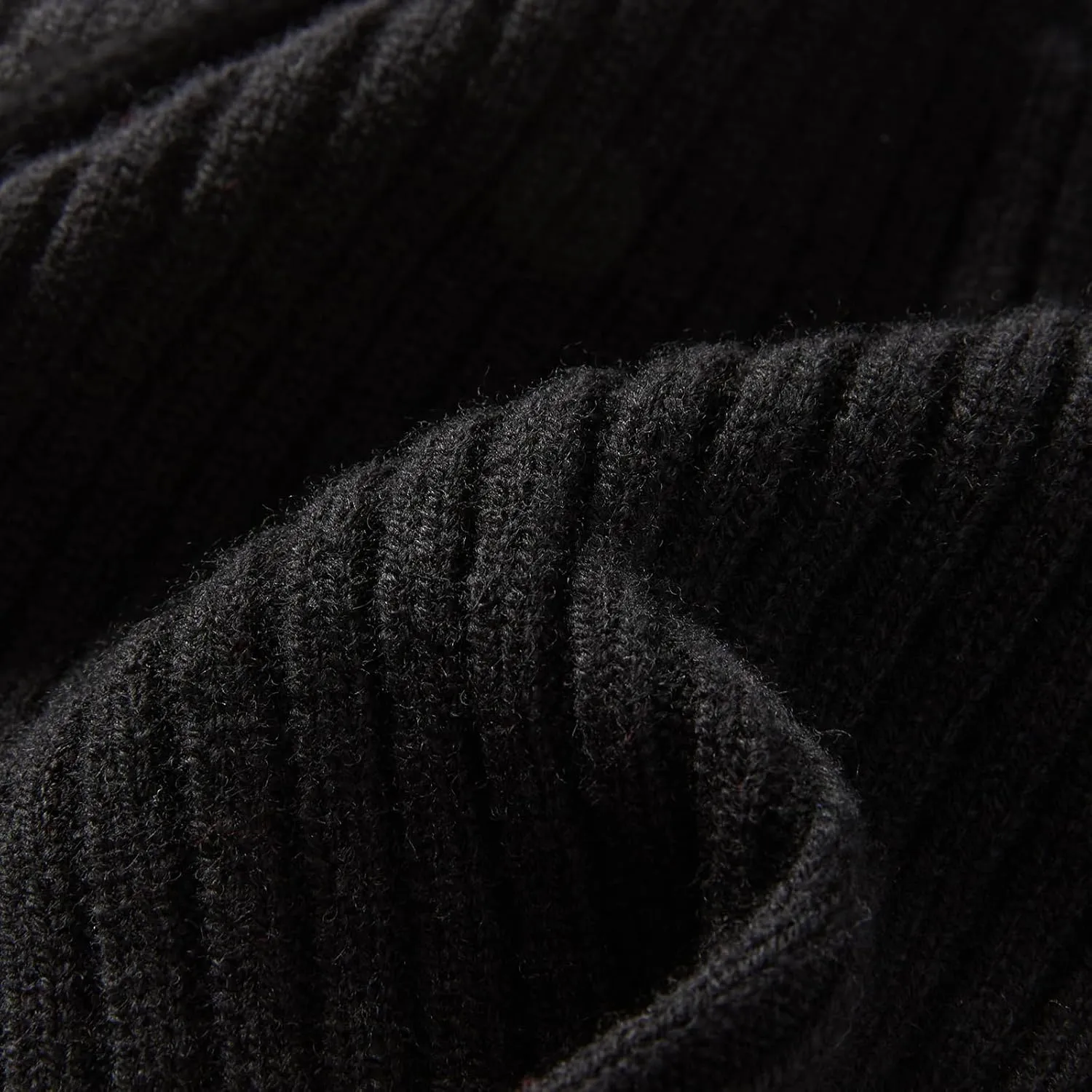 100% Merino Wool Fisherman Beanie Hat, Unisex Warm Winter Hats, Soft Breathable Knitted Short Cuffed Cap