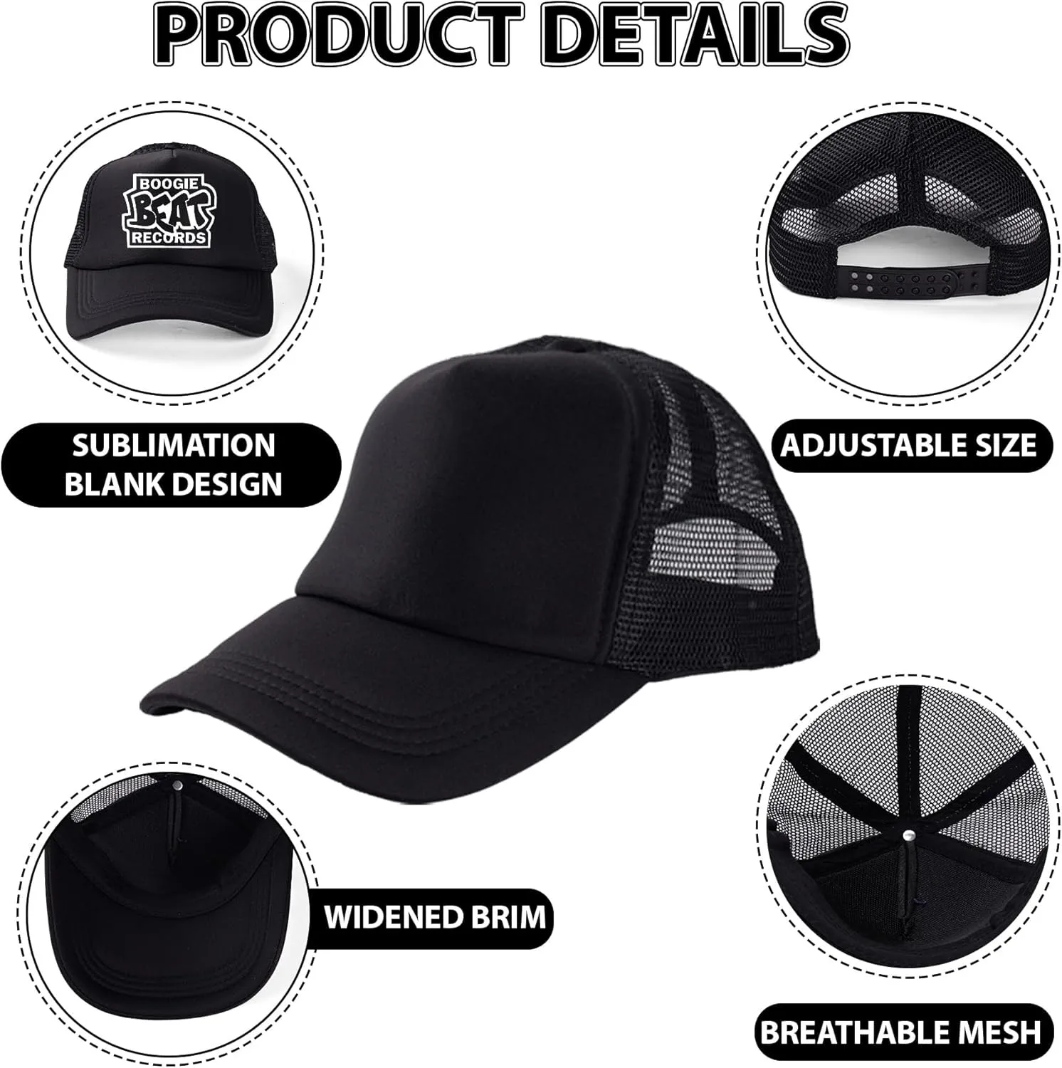 15 Pack Sublimation Blanks Trucker Hats Bulk Bulk Wholesale Mesh Baseball Cap DIY Custom Hats for Men Women