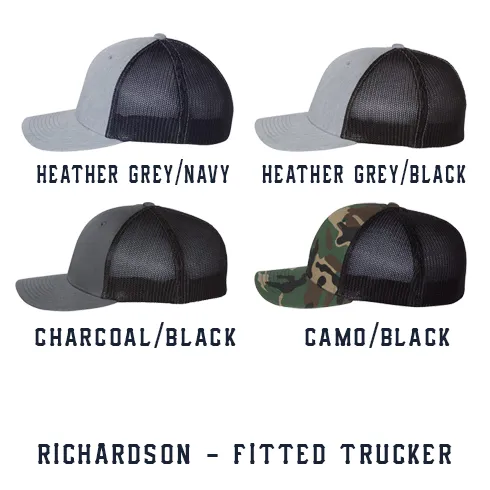 2 Line Passport Custom Hat - Fitted Trucker