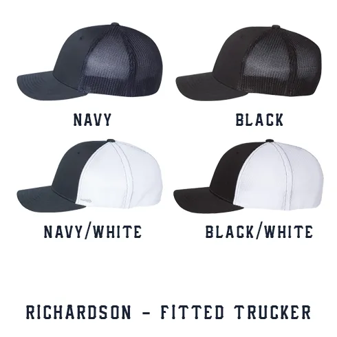 2 Line Passport Custom Hat - Fitted Trucker