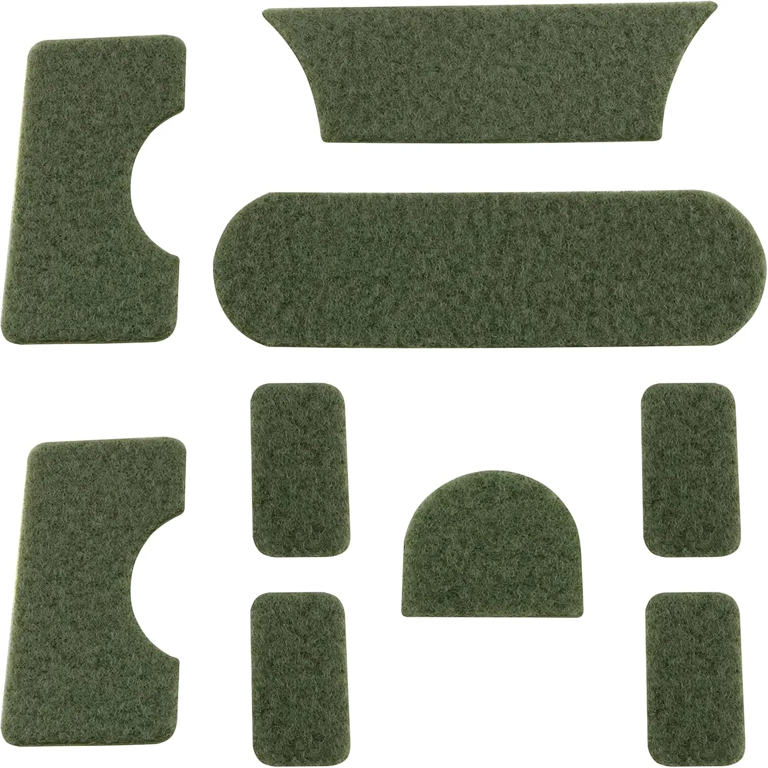 9PCS Helmet Back Adhesive Strong Adhesive DIY Tactical Ballistic MH Fast Helmet Patch Hook Sticker, Army Green
