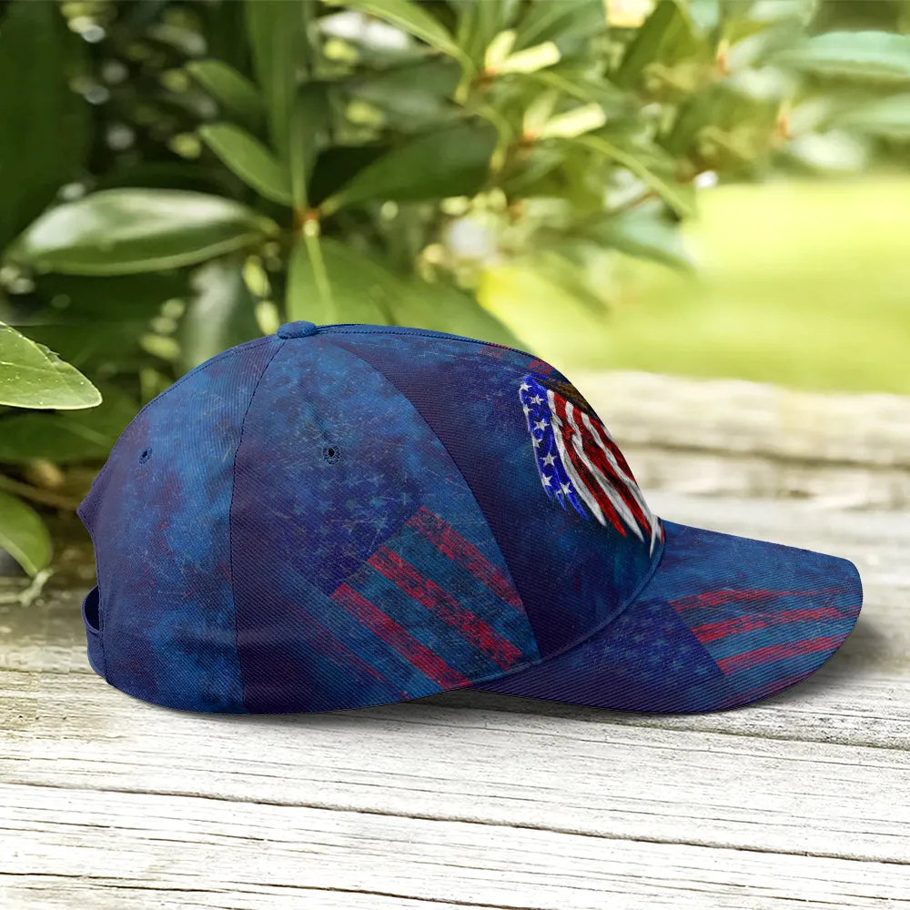 American Flag Eagle Wings Blue Baseball Cap Coolspod