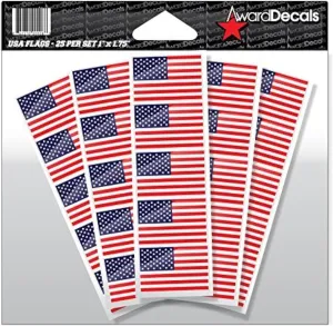 American Flag Sticker Decal for Helmets (Football, Baseball, Softball, Hockey, Lacrosse, Etc.) 50 Stickers The Original Award Decals Premium Thick Helmet Decals Made in The USA Since 1976