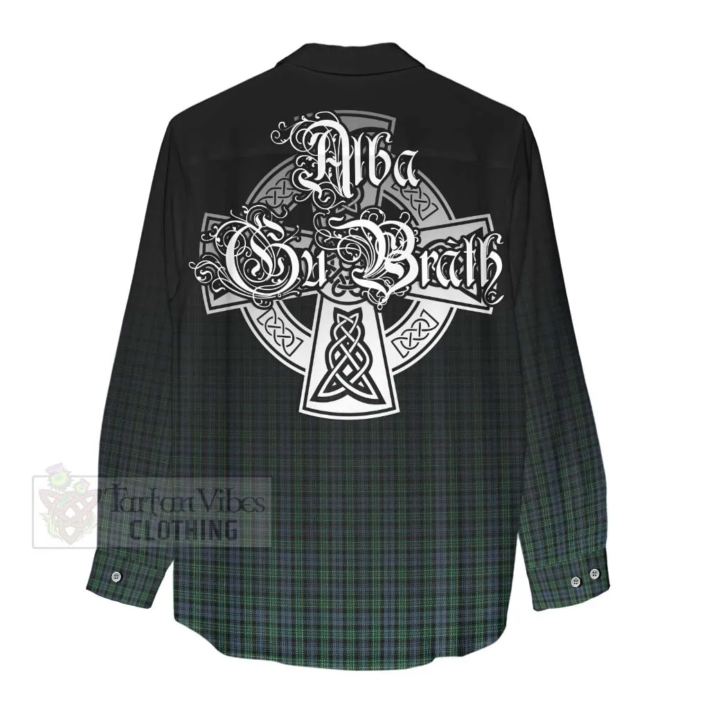 Arbuthnot Tartan Women's Casual Shirt Featuring Alba Gu Brath Family Crest Celtic Inspired