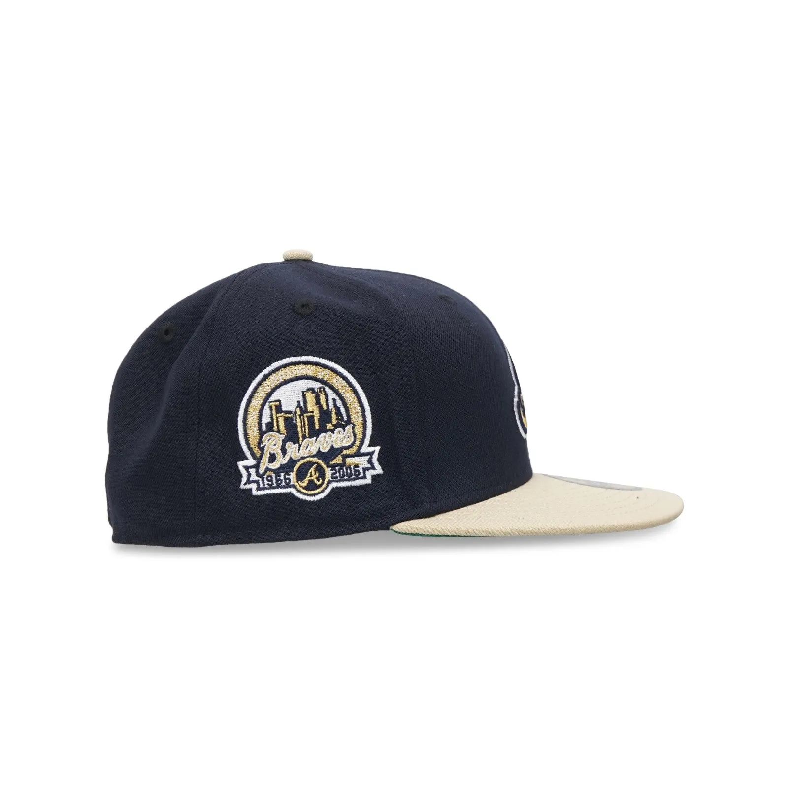 Atlanta Braves New Era Navy Vegas Gold "GT" 5950 Fitted Cap 70884968