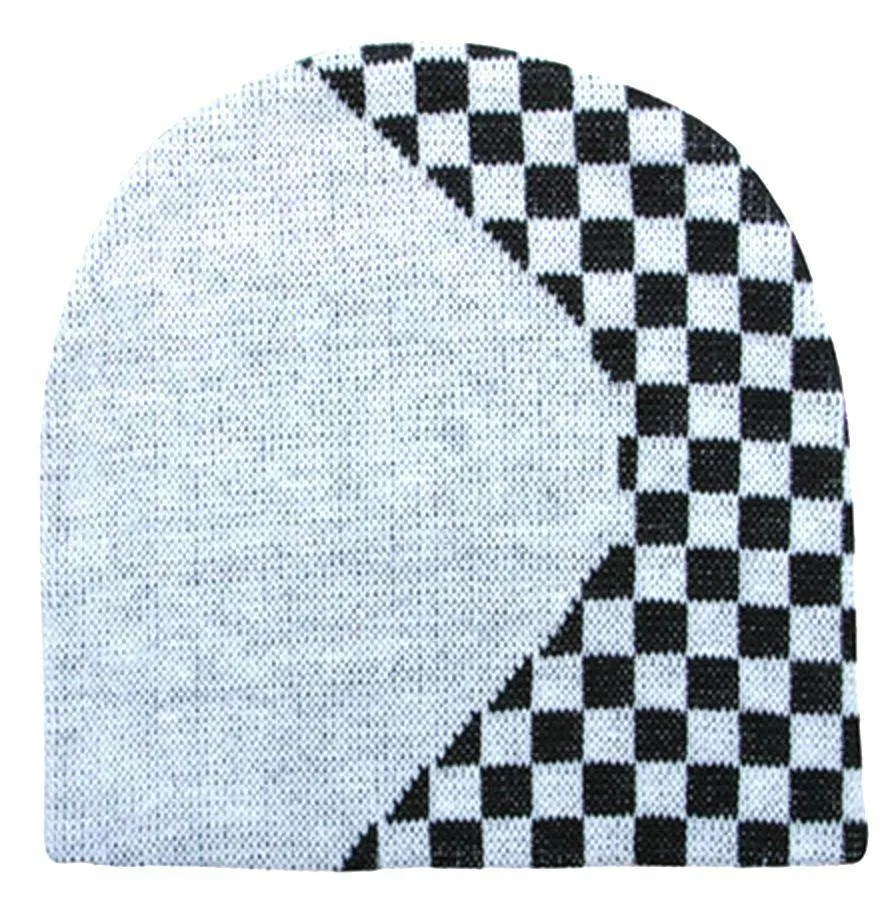 Auto Racing Flag Checkers Warm Winter Beanies Hats Caps Unisex