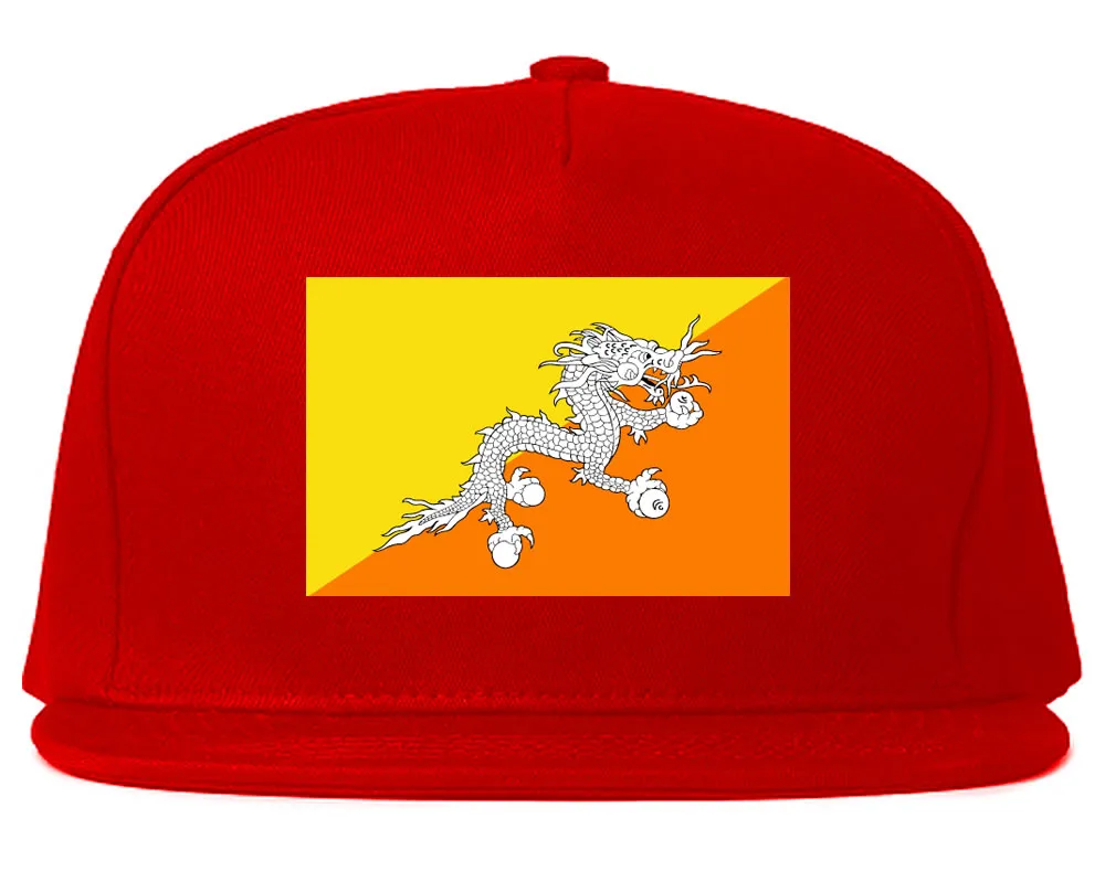 Bhutan Flag Country Printed Snapback Hat Cap