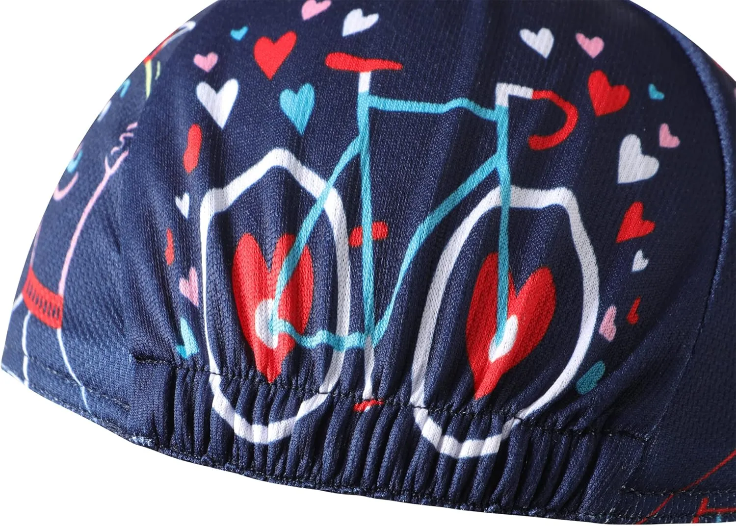 Black Cycling Cap - Polyester Funny Cycling Hat-Under Helmet - Cycling Helmet Liner Breathable&Sweat Uptake