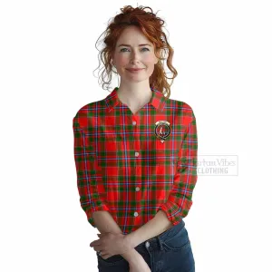 Butter Tartan Women's Casual Shirt with Family Crest DNA In Me Style