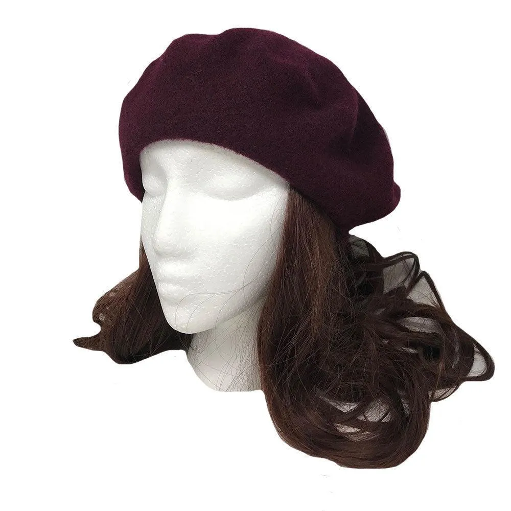 Casaba Women's Wool Warm Beret French Style Artsy Lightweight Fashion Hats Caps