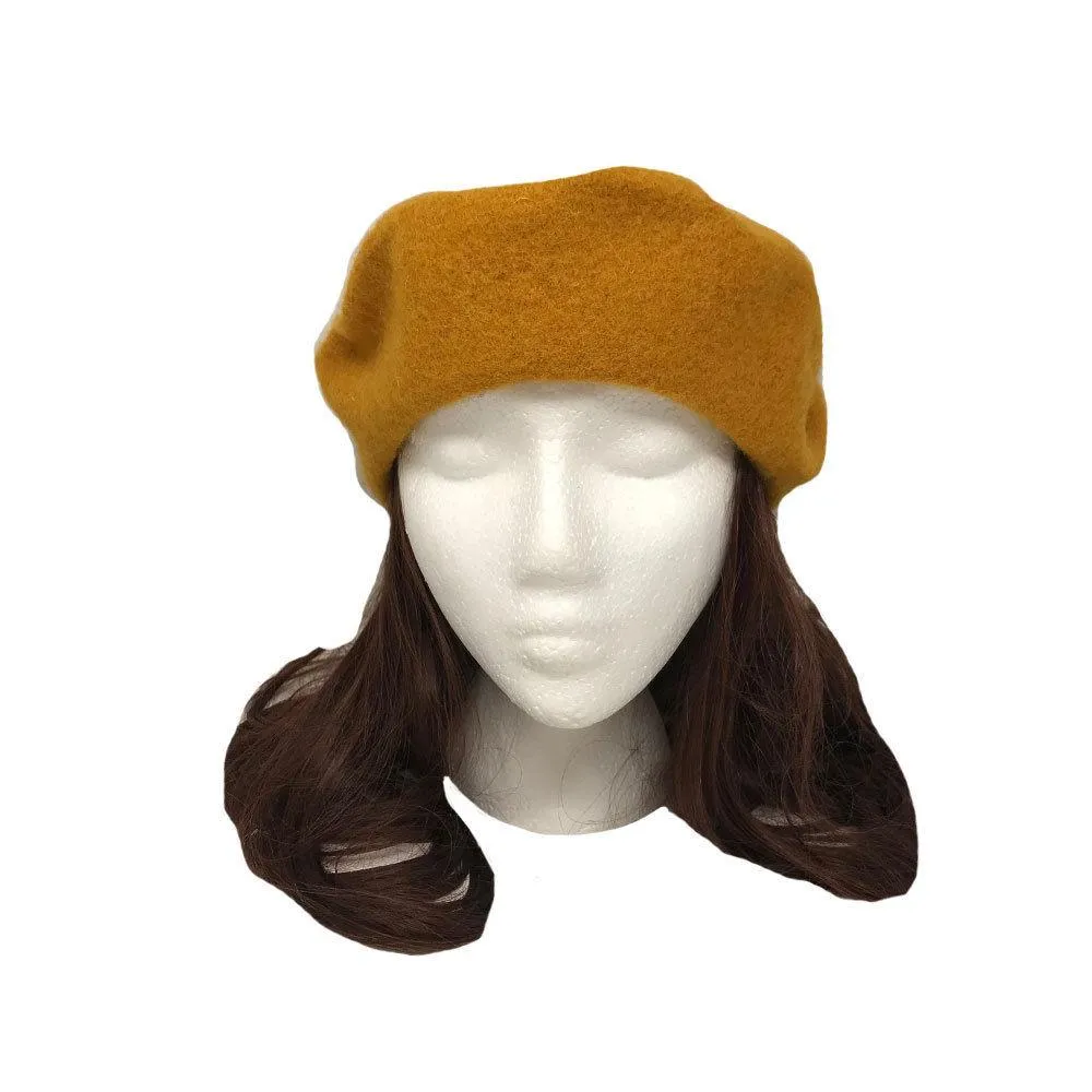 Casaba Women's Wool Warm Beret French Style Artsy Lightweight Fashion Hats Caps