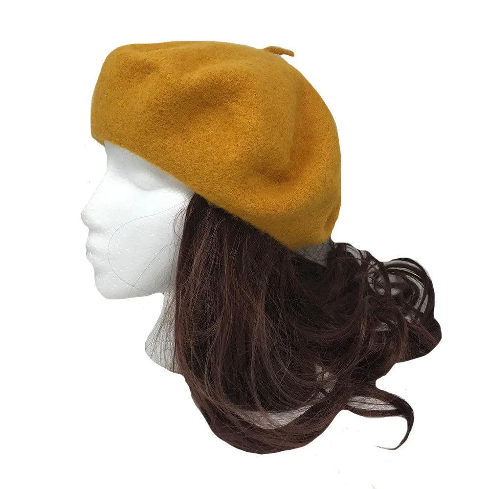 Casaba Women's Wool Warm Beret French Style Artsy Lightweight Fashion Hats Caps