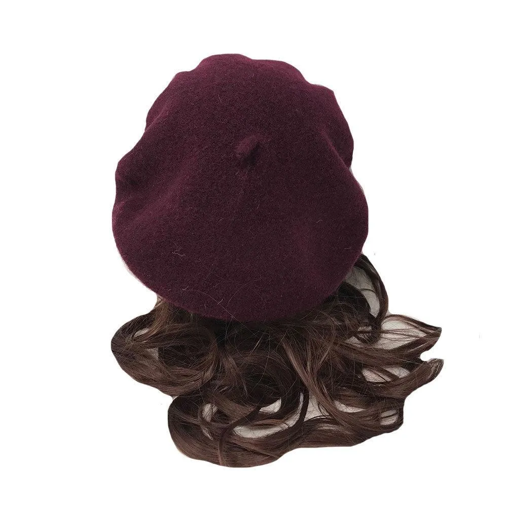 Casaba Women's Wool Warm Beret French Style Artsy Lightweight Fashion Hats Caps