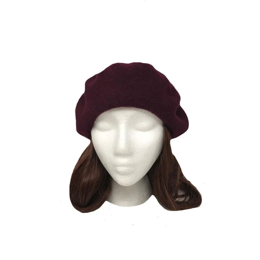 Casaba Women's Wool Warm Beret French Style Artsy Lightweight Fashion Hats Caps