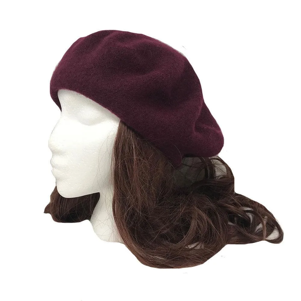 Casaba Women's Wool Warm Beret French Style Artsy Lightweight Fashion Hats Caps