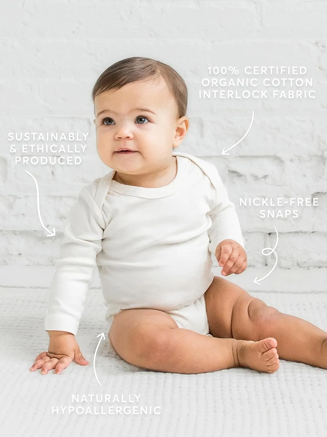 Colored Organics - Organic Cotton Baby Bodysuit - Long Sleeve Infant One Piece