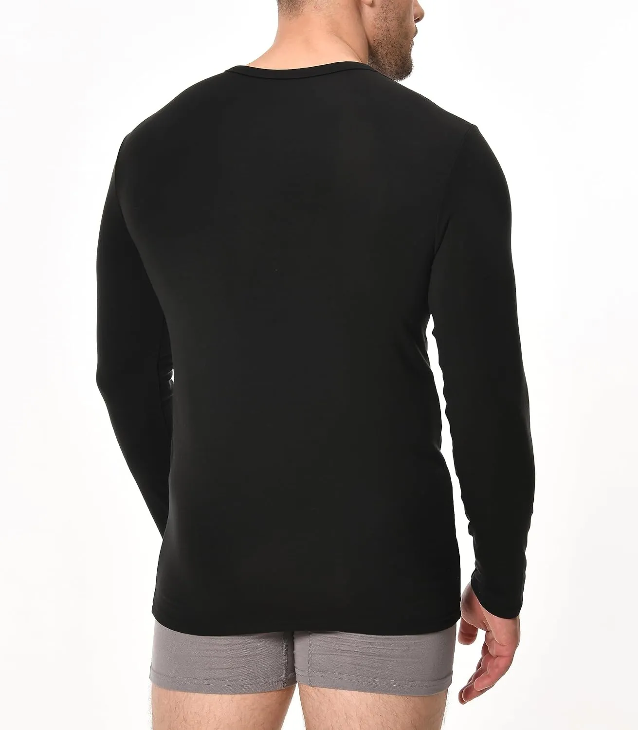 Comfneat Men's Thermal Long Sleeve Undershirts Lightweight Soft Base Layer Crew Neck