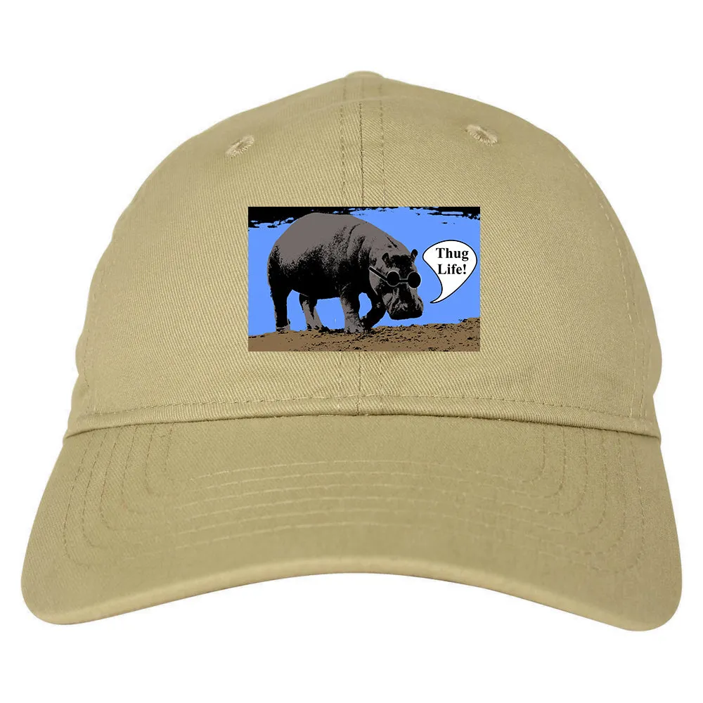 Cool Hippo Thug Life Funny Mens Dad Hat Baseball Cap