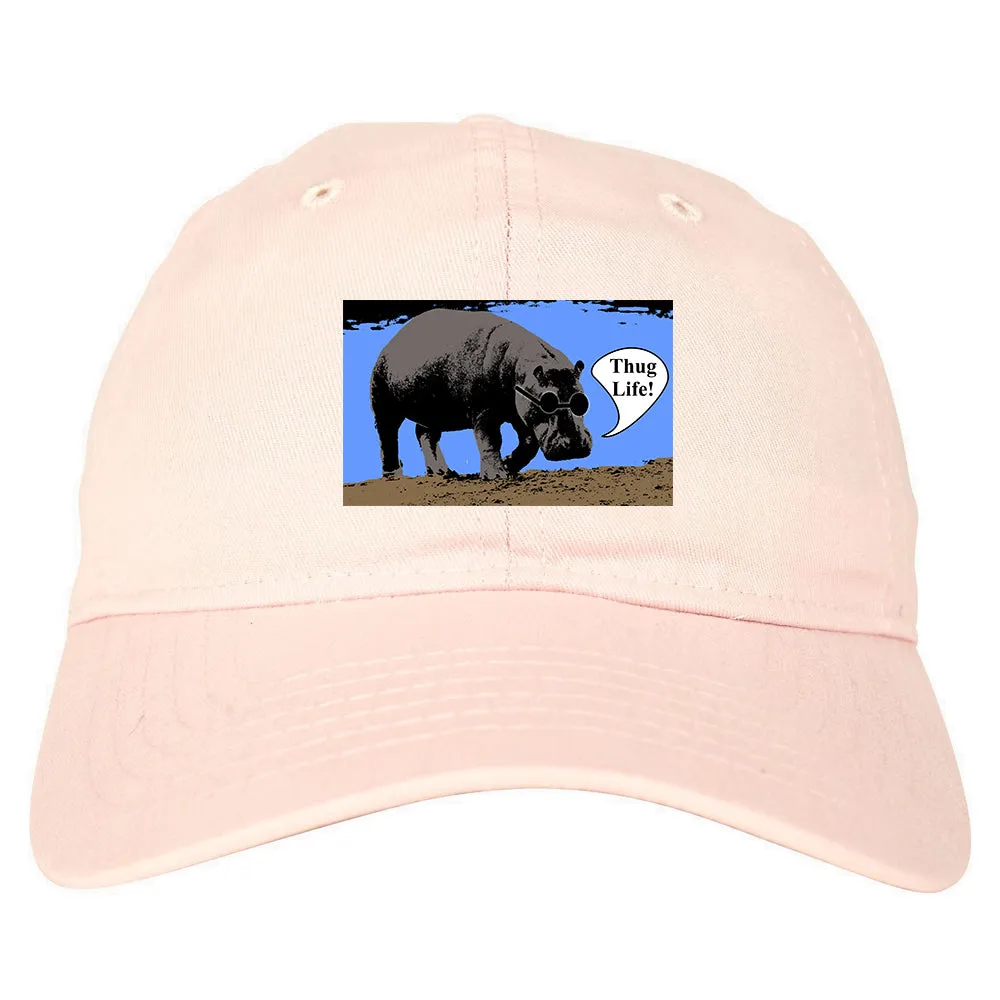 Cool Hippo Thug Life Funny Mens Dad Hat Baseball Cap