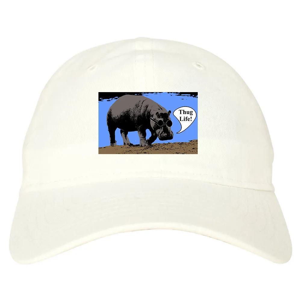 Cool Hippo Thug Life Funny Mens Dad Hat Baseball Cap