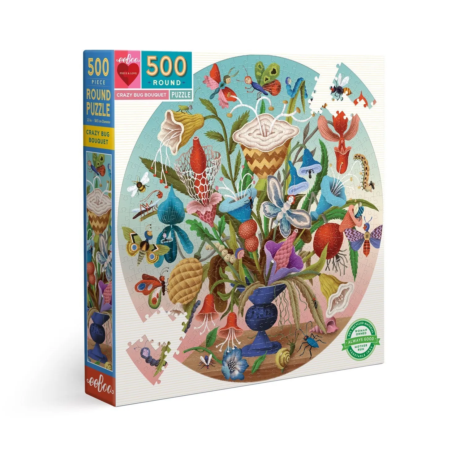 Crazy Bug Bouquets Puzzle (500 Pieces)Puzzle by Eeboo