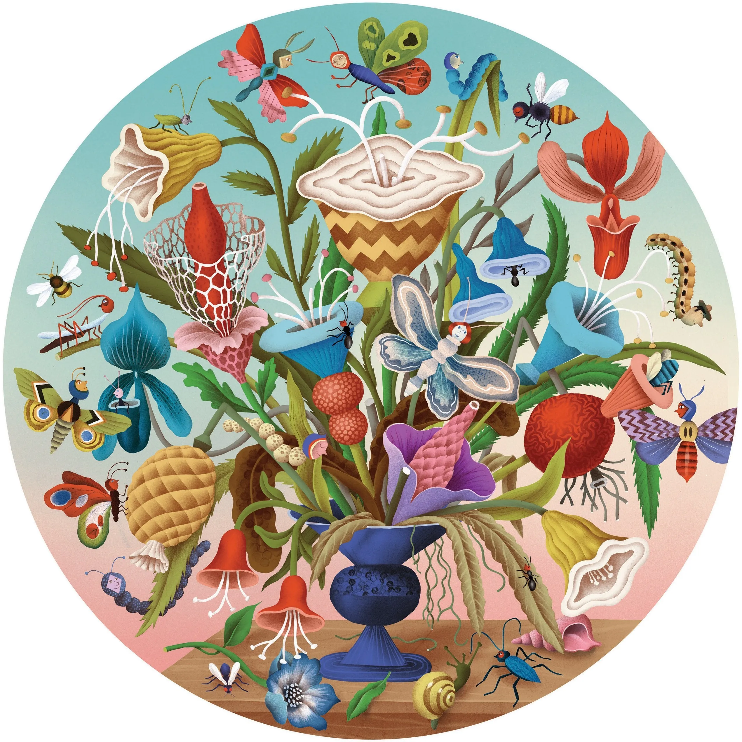 Crazy Bug Bouquets Puzzle (500 Pieces)Puzzle by Eeboo