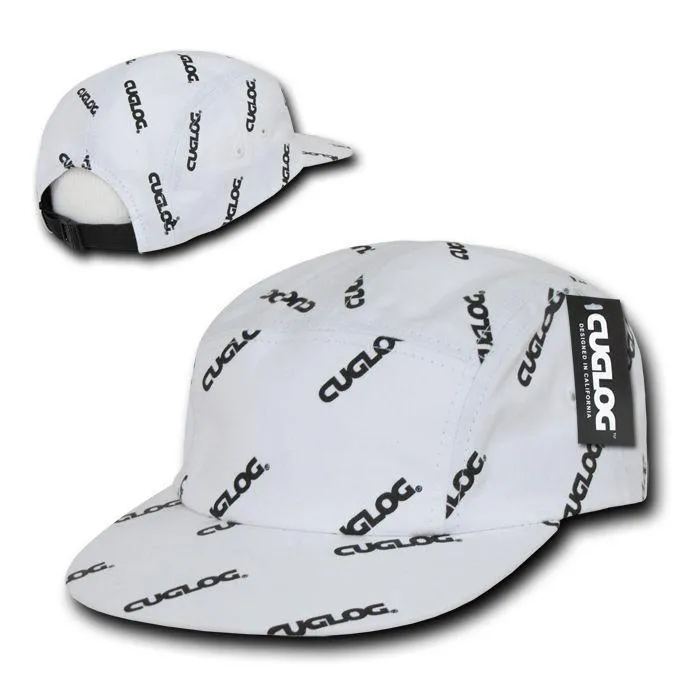Cuglog Logo Printed 5 Panel Racer Racing Jockey Biker Caps Hats