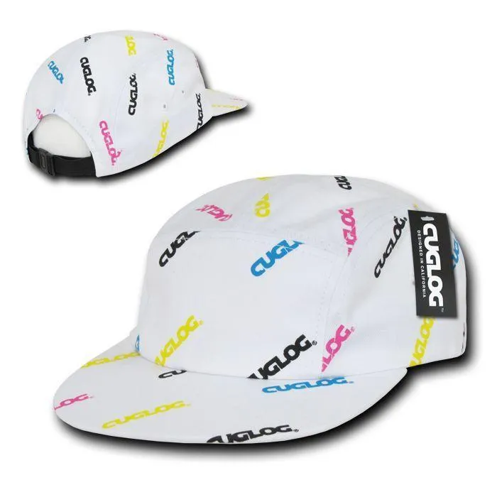 Cuglog Logo Printed 5 Panel Racer Racing Jockey Biker Caps Hats