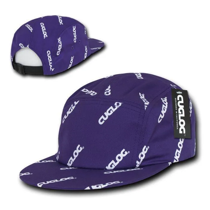 Cuglog Logo Printed 5 Panel Racer Racing Jockey Biker Caps Hats