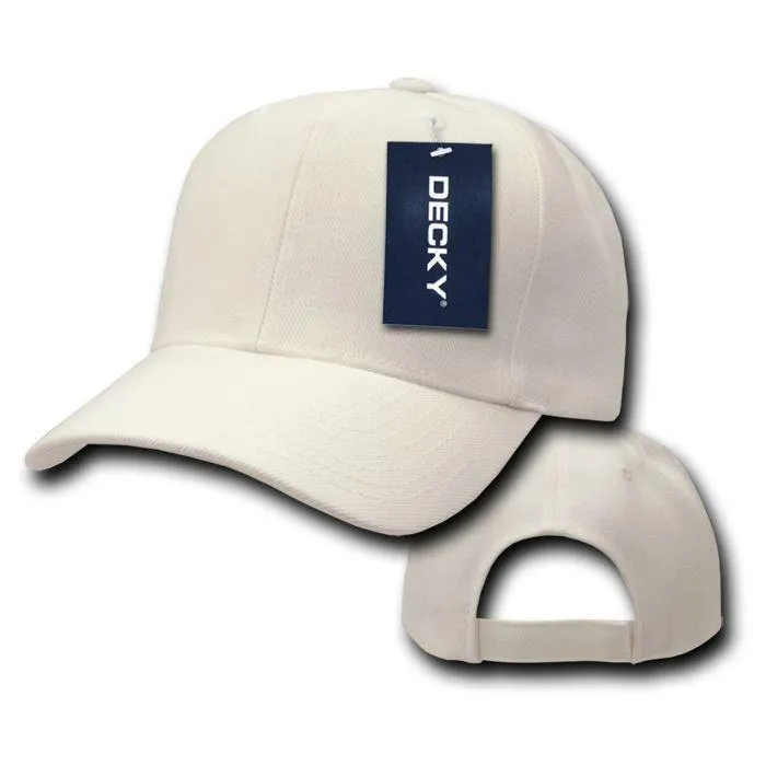 Decky Deluxe Polo Dad Baseball Hats Caps Hook Loop Closure Solid Two Tone Colors