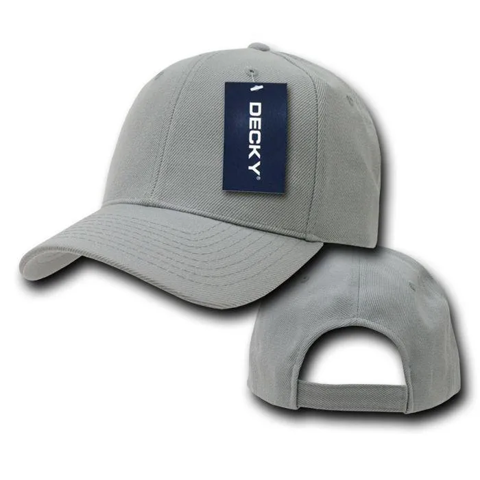 Decky Deluxe Polo Dad Baseball Hats Caps Hook Loop Closure Solid Two Tone Colors