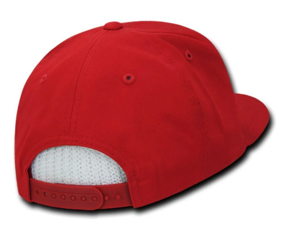 Decky Flat Bill Snapback Cotton Two Tone Baseball Green Under Visor Hats Caps
