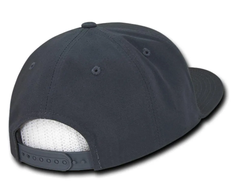 Decky Flat Bill Snapback Cotton Two Tone Baseball Green Under Visor Hats Caps