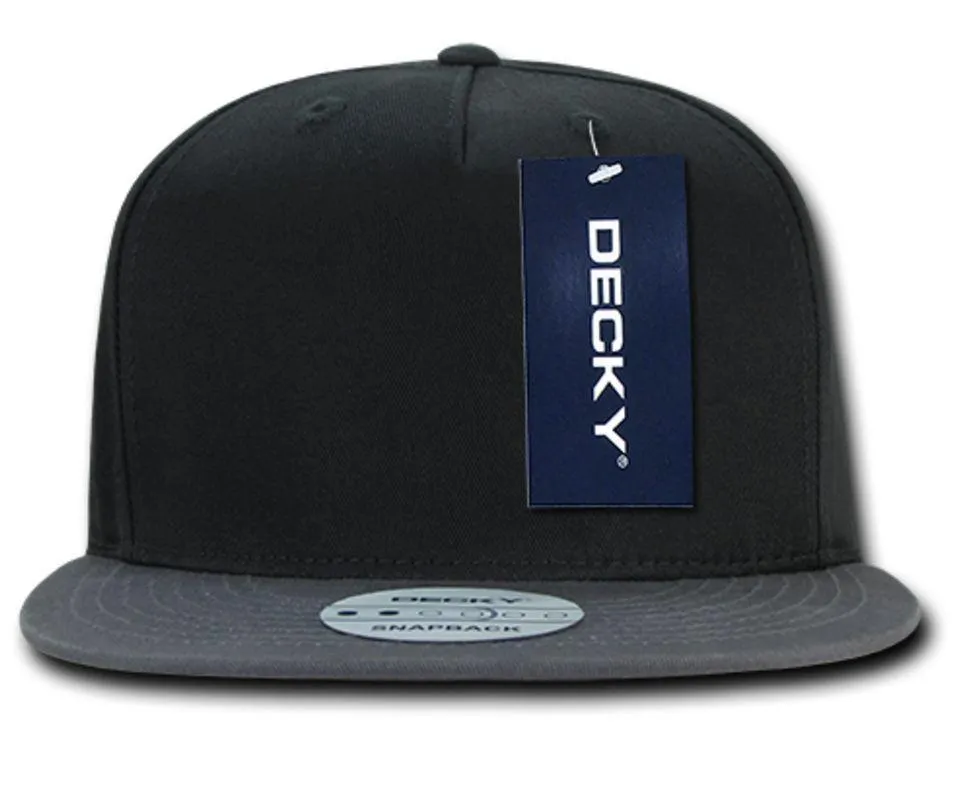 Decky Flat Bill Snapback Cotton Two Tone Baseball Green Under Visor Hats Caps