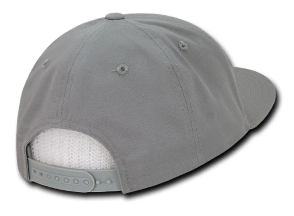 Decky Flat Bill Snapback Cotton Two Tone Baseball Green Under Visor Hats Caps