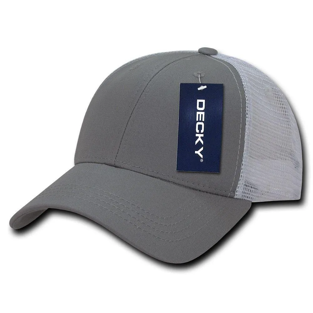Decky Low Crown Mesh Golf 6 Panel Pre Curved Bill Dad Caps Hats