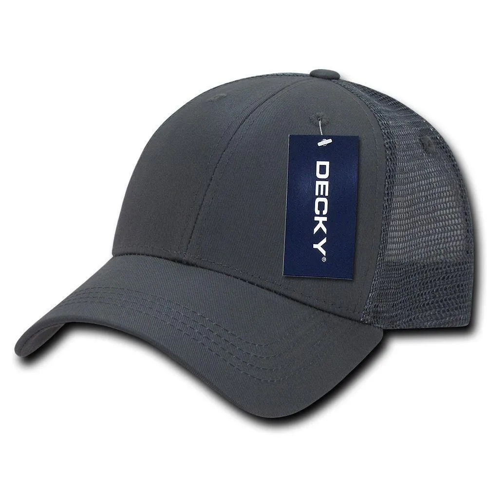Decky Low Crown Mesh Golf 6 Panel Pre Curved Bill Dad Caps Hats