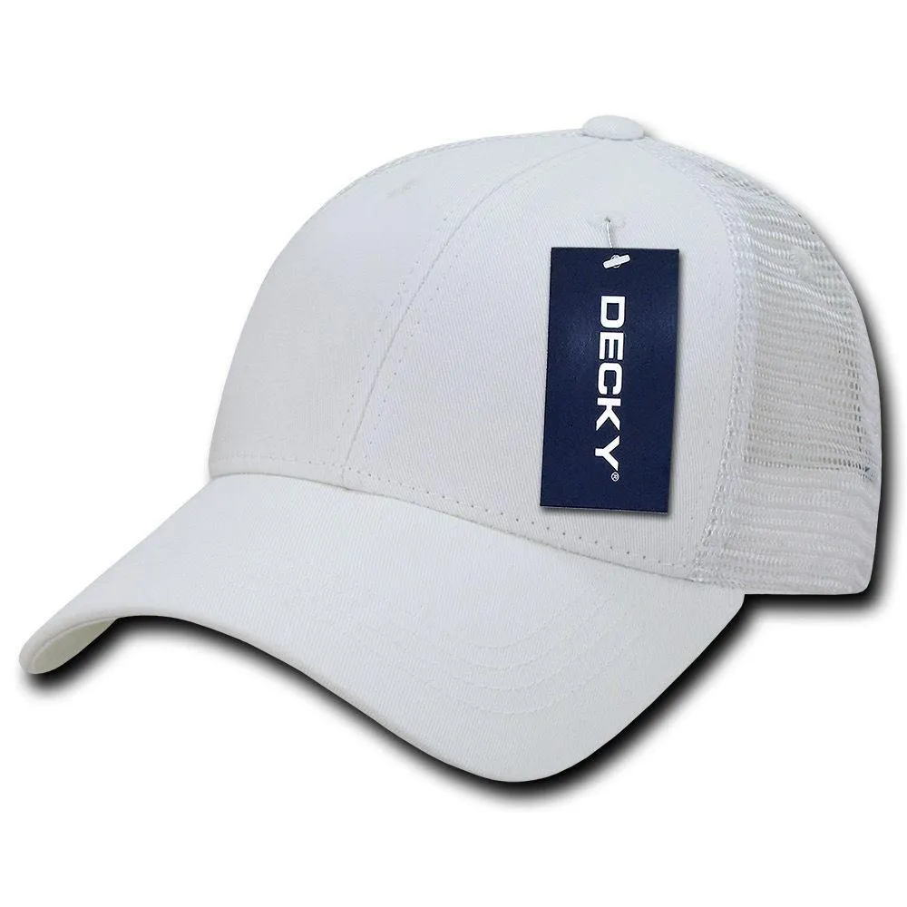 Decky Low Crown Mesh Golf 6 Panel Pre Curved Bill Dad Caps Hats