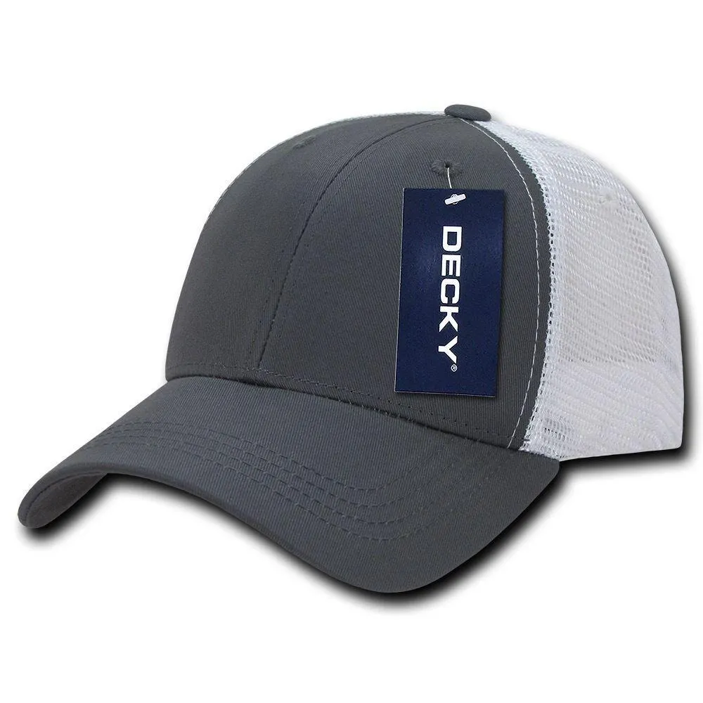 Decky Low Crown Mesh Golf 6 Panel Pre Curved Bill Dad Caps Hats