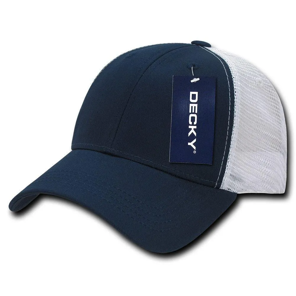 Decky Low Crown Mesh Golf 6 Panel Pre Curved Bill Dad Caps Hats