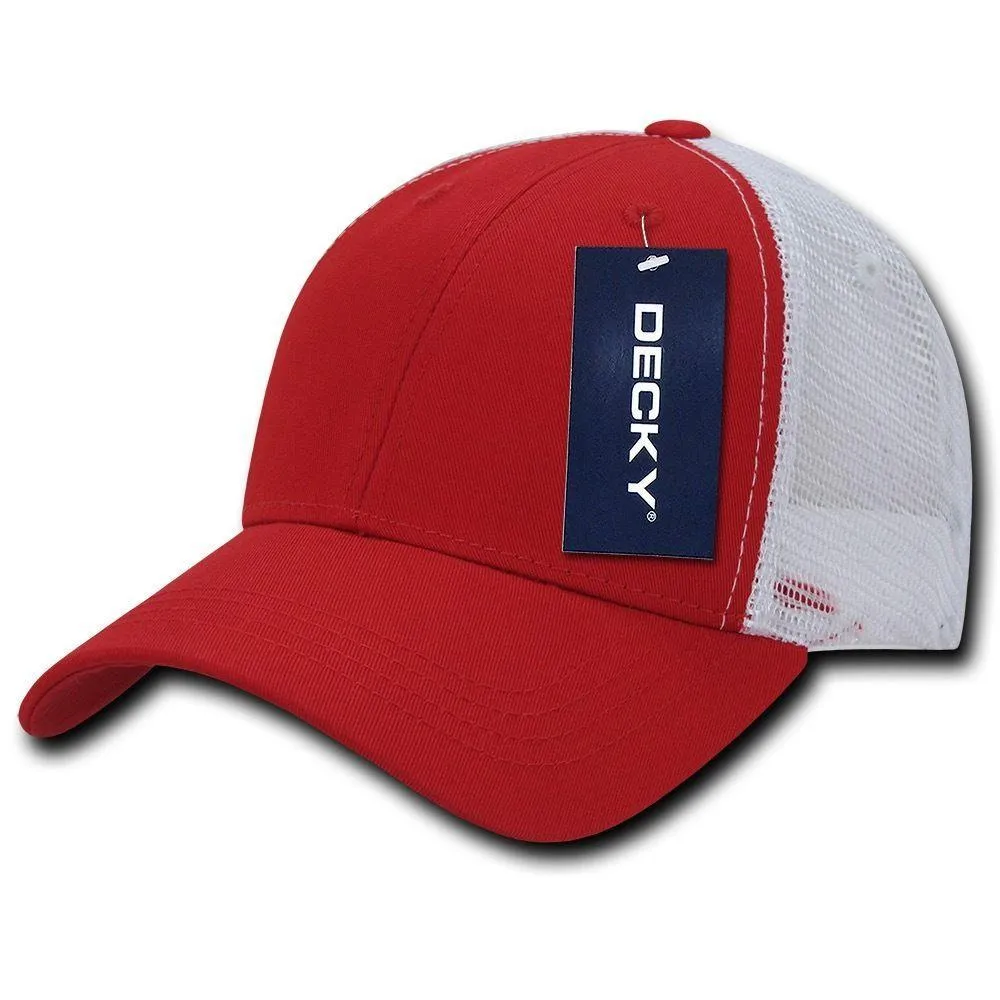 Decky Low Crown Mesh Golf 6 Panel Pre Curved Bill Dad Caps Hats