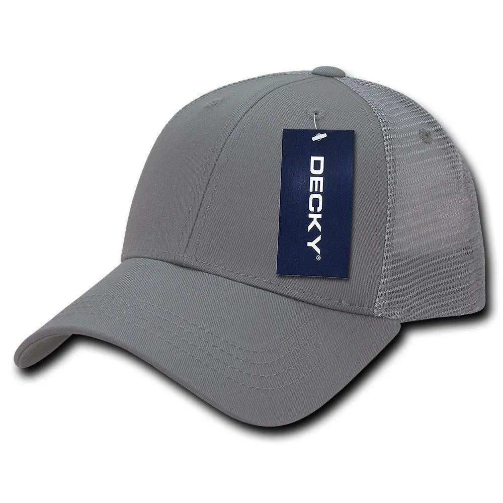 Decky Low Crown Mesh Golf 6 Panel Pre Curved Bill Dad Caps Hats