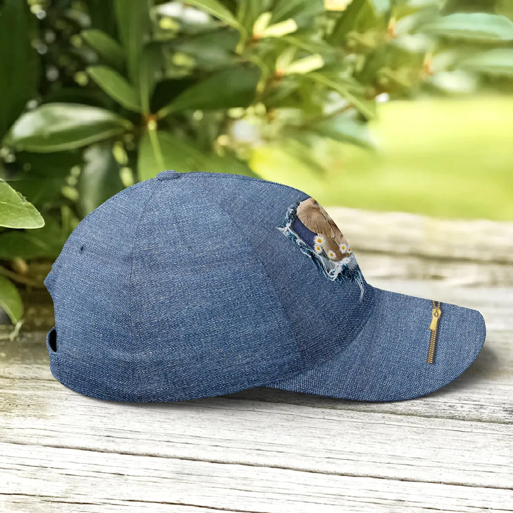Elephant Daisy Flowers Jean Style Baseball Cap Coolspod