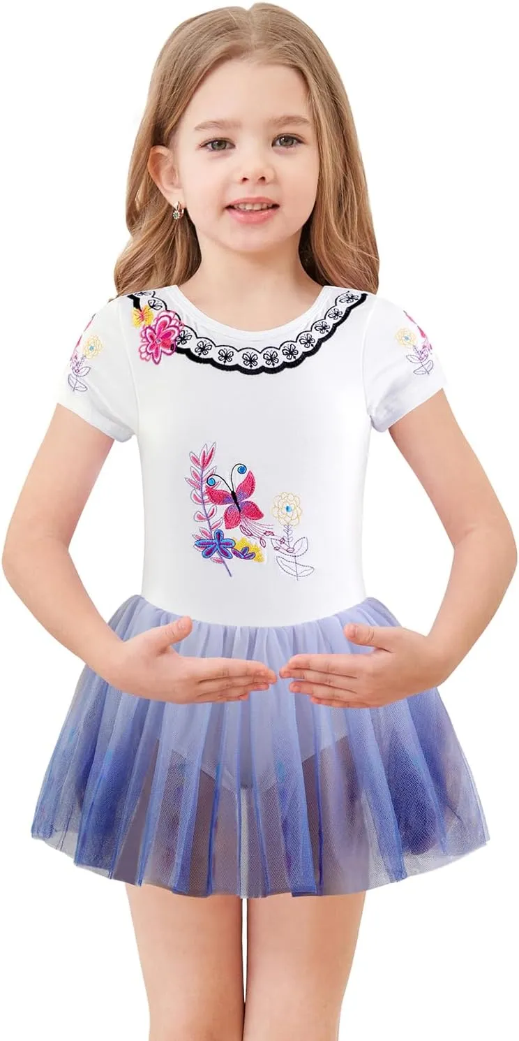 EQSJIU Unicorn Ballet Leotards with Tutu for Girls Toddlers Dance Cotton Tulle Skirts Dress