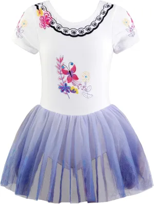 EQSJIU Unicorn Ballet Leotards with Tutu for Girls Toddlers Dance Cotton Tulle Skirts Dress