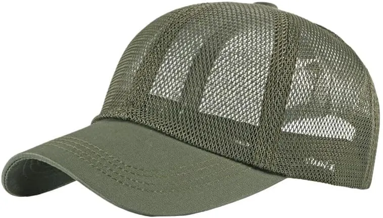 FASHIXD Mesh Baseball Cap for Men Women Summer Breathable Trucker Hats Adjustable Outdoor Sports Running Hats