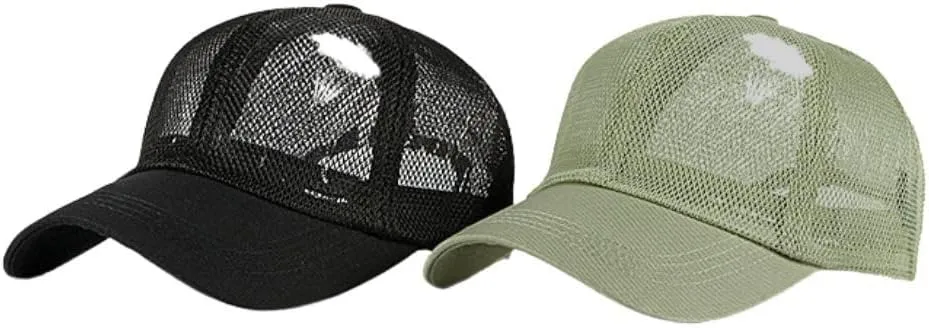 FASHIXD Mesh Baseball Cap for Men Women Summer Breathable Trucker Hats Adjustable Outdoor Sports Running Hats